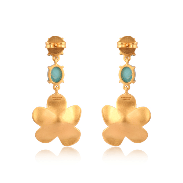 Beachside Bloom Drop Earrings - Turquoise Beachside Bloom Drop Earrings - Turquoise