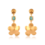 Beachside Bloom Drop Earrings - Turquoise Beachside Bloom Drop Earrings - Turquoise