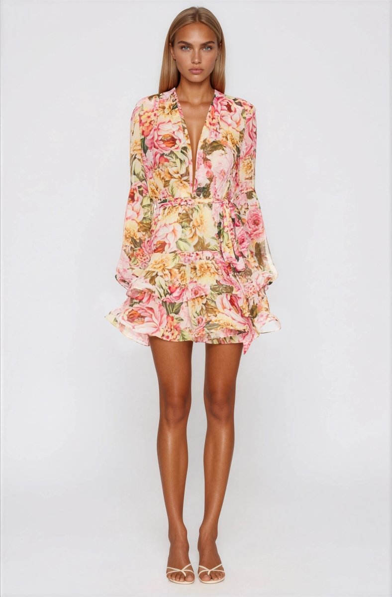 Bedouin Rose Mini Dress – Rose Floral Bedouin Rose Mini Dress – Rose Floral
