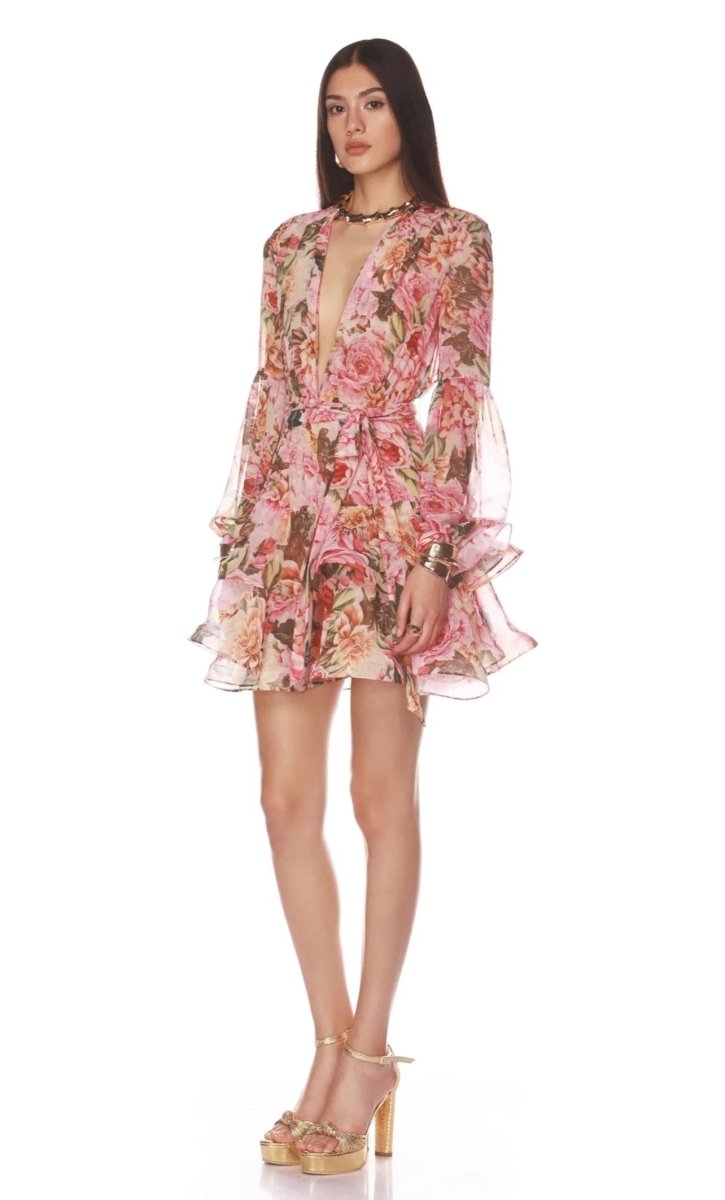 Bronx and Banco - Bedouin Floral Mini Dress - Rose Multi