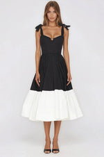 Catalina Midi Dress – Black/Beige Catalina Midi Dress – Black/Beige