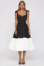 Catalina Midi Dress – Black/Beige Catalina Midi Dress – Black/Beige