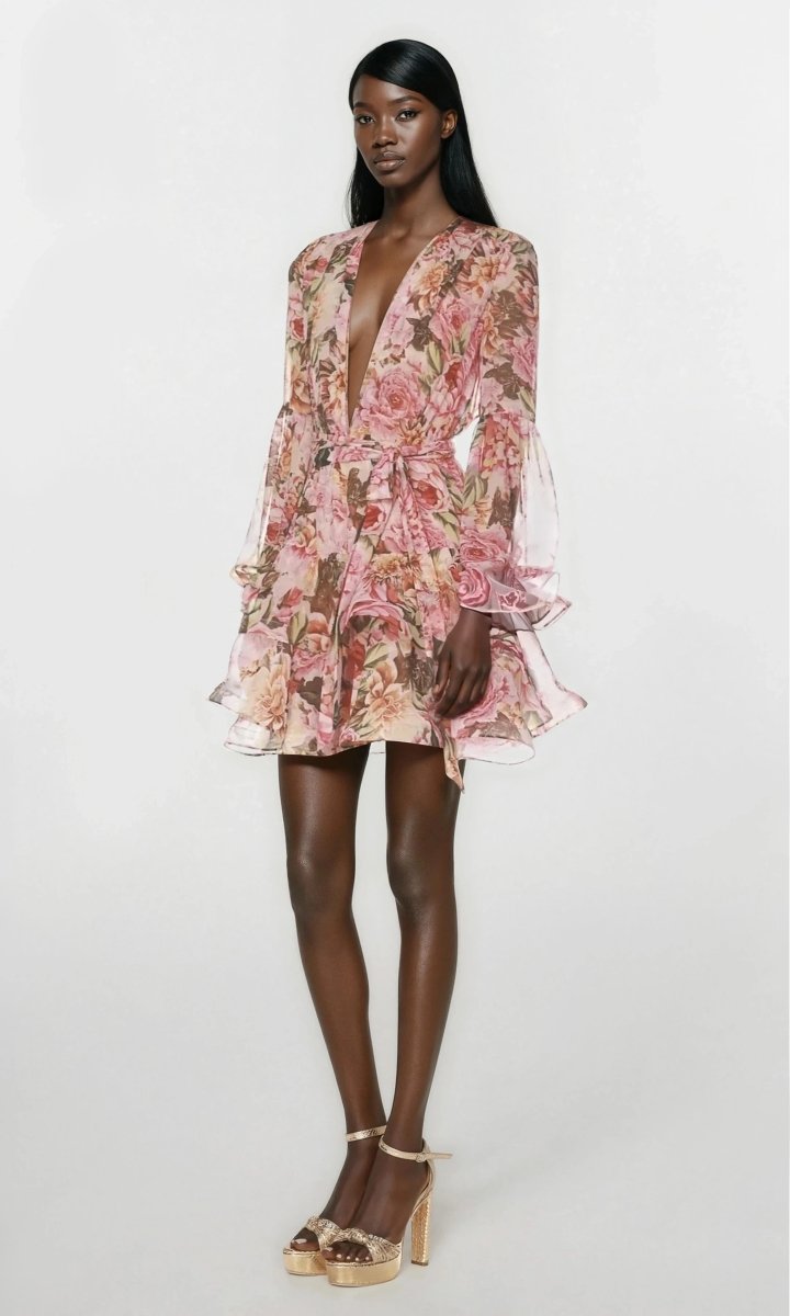 Bronx and Banco Bedouin Rose Mini Dress – Rose Floral