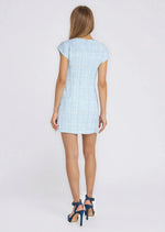 Brunella Tweed Dress - Sky Blue - XO, Tina Brunella Tweed Dress - Sky Blue - XO, Tina