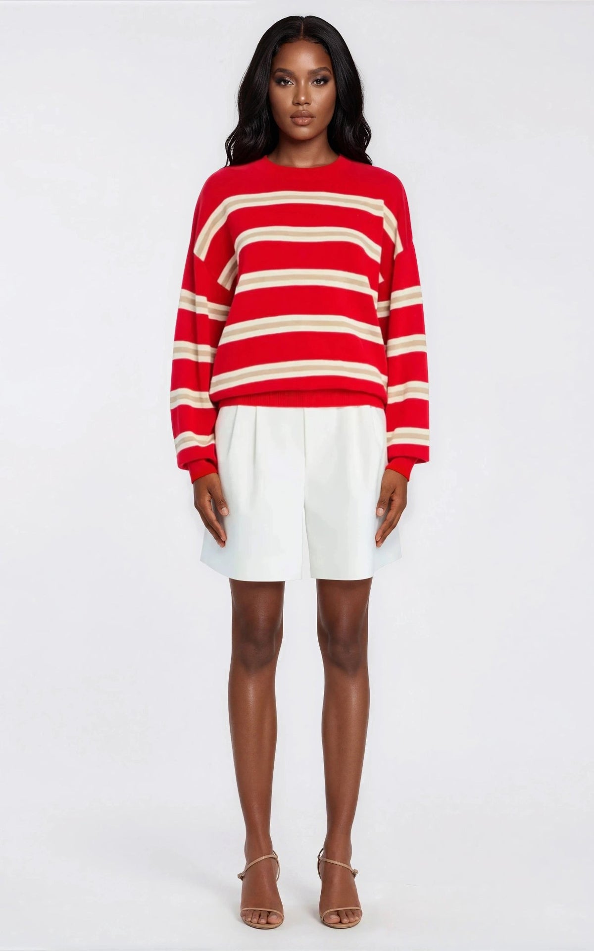 Cassian Sweater – Cherry/Sand/Eggshell Cassian Sweater – Cherry/Sand/Eggshell