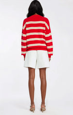 Cassian Sweater – Cherry/Sand/Eggshell Cassian Sweater – Cherry/Sand/Eggshell