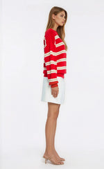 Cassian Sweater – Cherry/Sand/Eggshell Cassian Sweater – Cherry/Sand/Eggshell