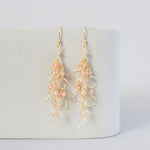 Champagne Quartz Gold Chain Loop Earrings Champagne Quartz Gold Chain Loop Earrings