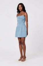 Coralie Cocktail Mini Dress – Steel Blue Coralie Cocktail Mini Dress – Steel Blue