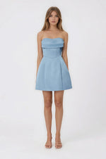 Coralie Cocktail Mini Dress – Steel Blue Coralie Cocktail Mini Dress – Steel Blue