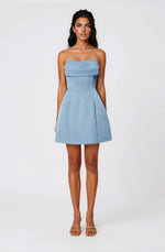 Coralie Cocktail Mini Dress – Steel Blue Coralie Cocktail Mini Dress – Steel Blue