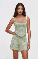 Crystal Tweed Short – Green Crystal Tweed Short – Green