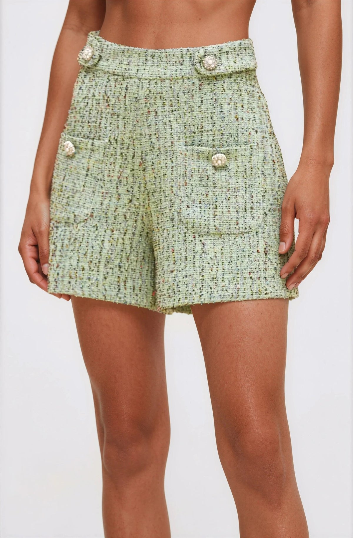 Crystal Tweed Short – Green Crystal Tweed Short – Green