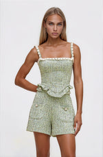 Crystal Tweed Short – Green Crystal Tweed Short – Green