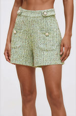 Crystal Tweed Short – Green Crystal Tweed Short – Green