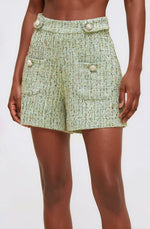 Crystal Tweed Short – Green Crystal Tweed Short – Green