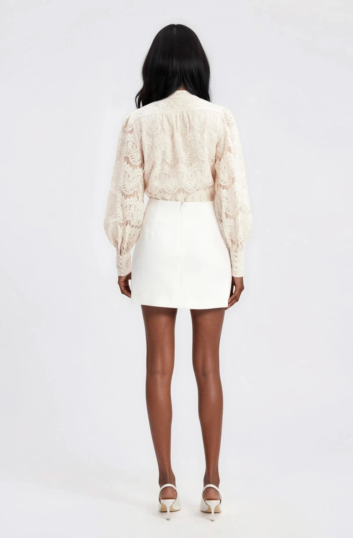 Delphi Linen Mini Skirt – Orchid White Delphi Linen Mini Skirt – Orchid White