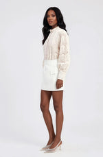 Delphi Linen Mini Skirt – Orchid White Delphi Linen Mini Skirt – Orchid White
