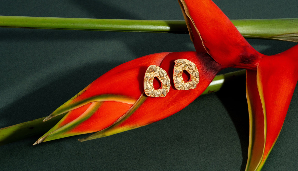 Nathalia Sculpted Hammered Earrings Nathalia Sculpted Hammered Earrings