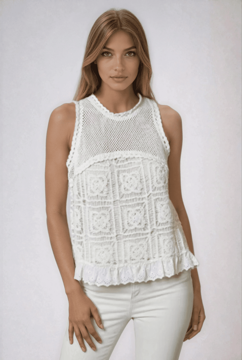 Design History - Crochet Tank Top (Final Sale)