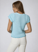 Design History -Short Sleeve Spring Sweater (Final Sale)