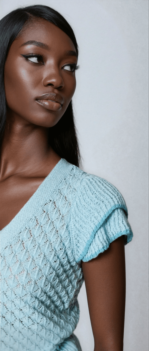 Design History -Short Sleeve Spring Sweater (Final Sale)