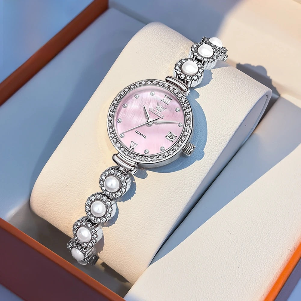 Women's Pearl Bracelet Watch Women's Pearl Bracelet Watch