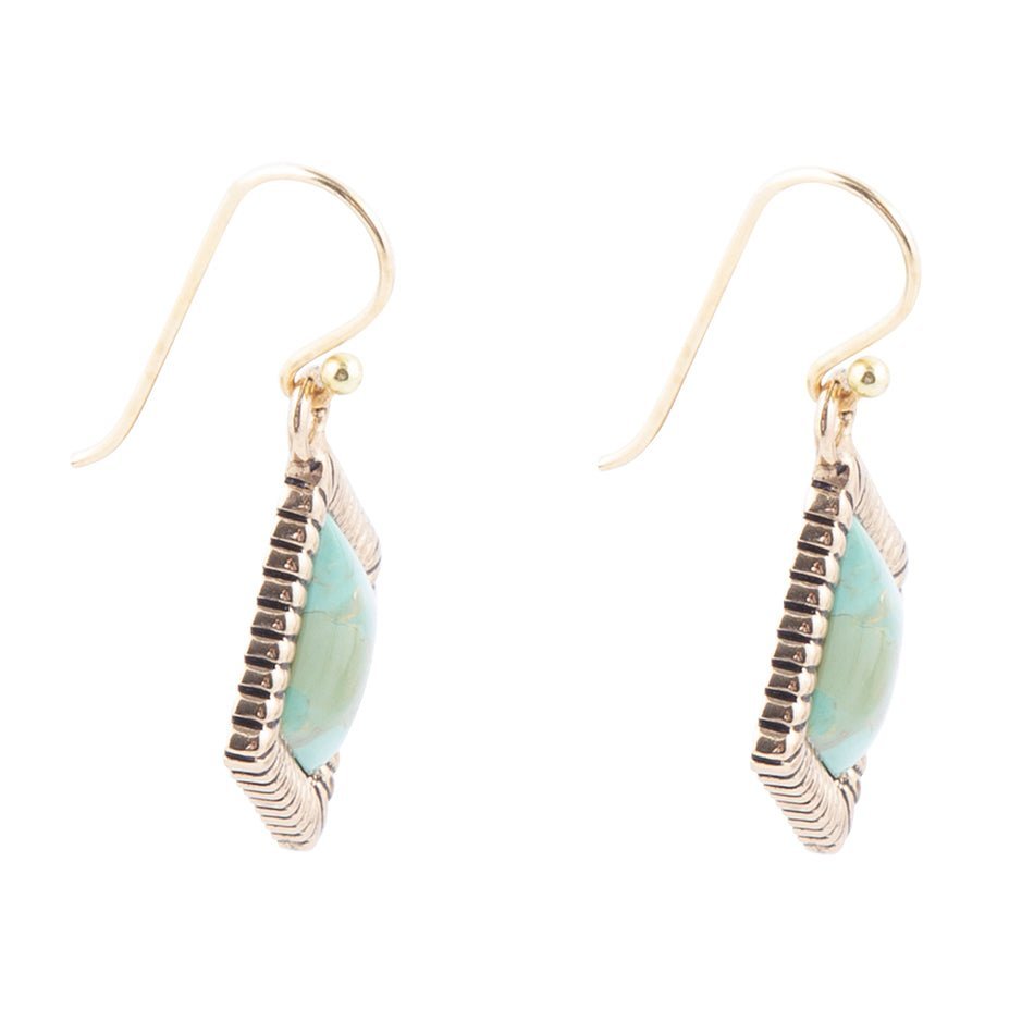 Diamond Days Blue Turquoise and Golden Earrings Diamond Days Blue Turquoise and Golden Earrings