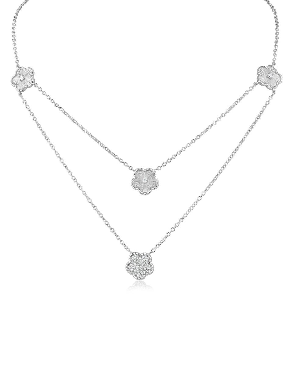 Double Stranded Clover Necklace Double Stranded Clover Necklace