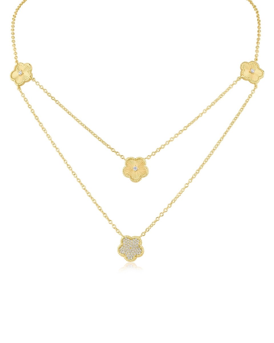 Double Stranded Clover Necklace Double Stranded Clover Necklace