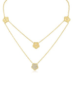 Double Stranded Clover Necklace Double Stranded Clover Necklace