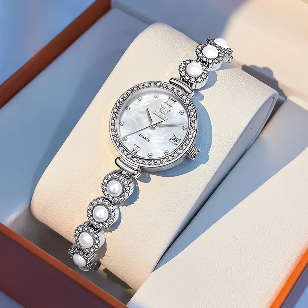 Women's Pearl Bracelet Watch Women's Pearl Bracelet Watch