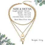 Elizabeth Coin Layered Necklace Gold Plated Delicate Elizabeth Coin Layered Necklace Gold Plated Delicate