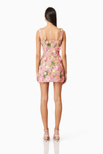 Elliatt - Aella Embroidered Mini Dress In Pink