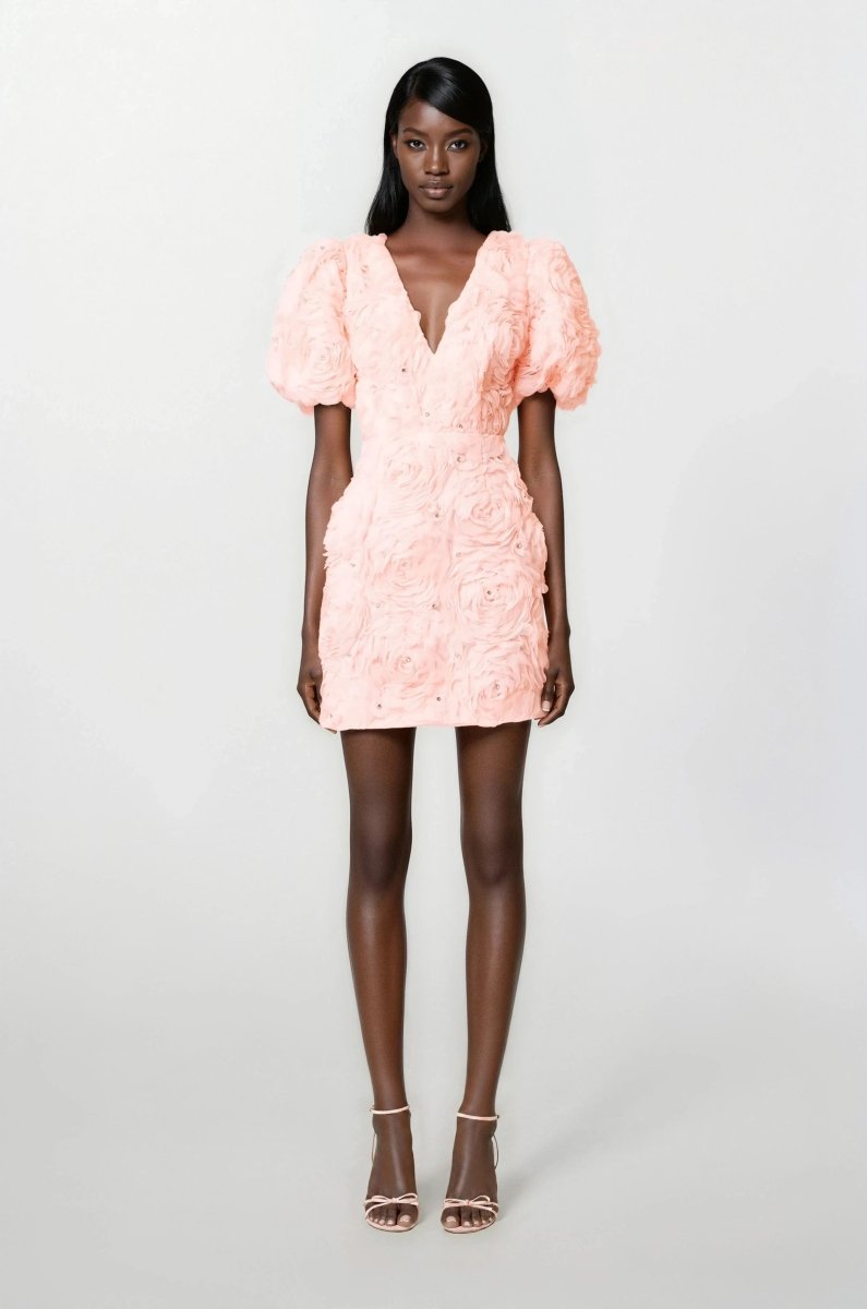 Rosella 3D Mini Dress – Pink Rosella 3D Mini Dress – Pink