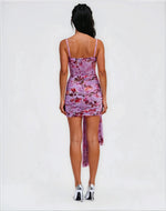 Floral Haze Bustier Mini Dress – Violet Floral Haze Bustier Mini Dress – Violet