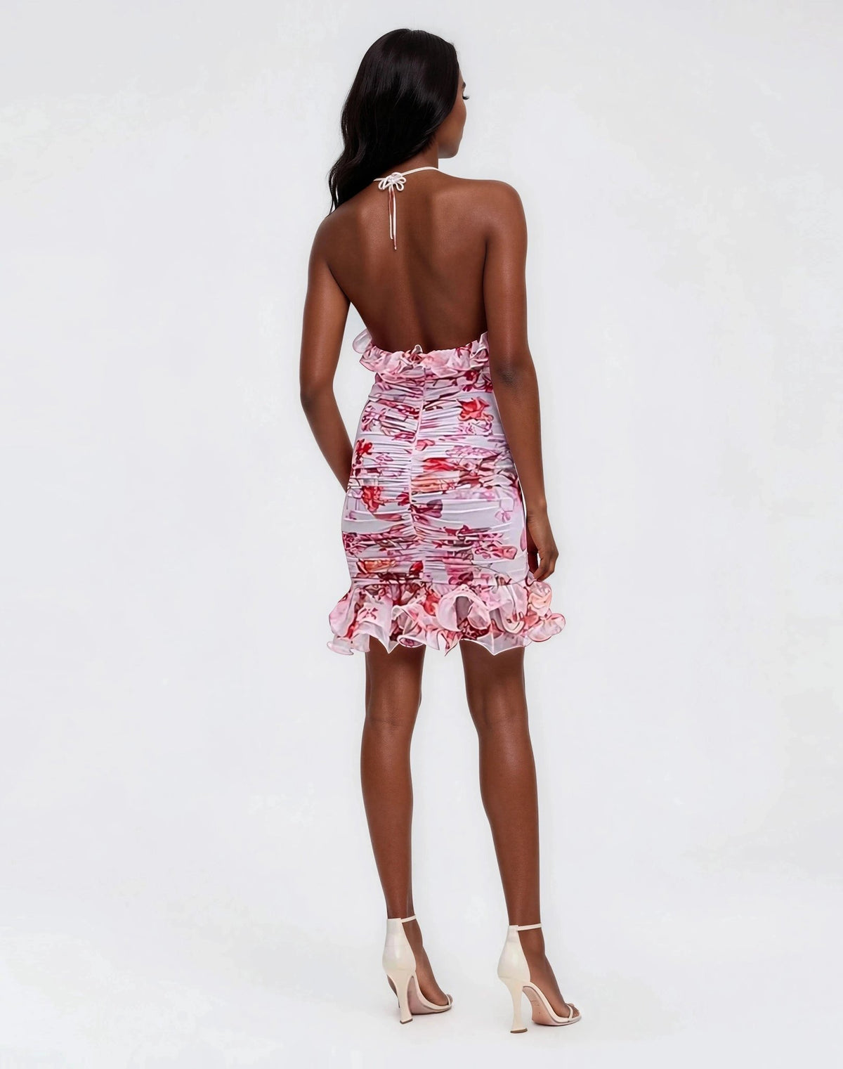 Floral Haze Stretch Tulle Sleeveless Mini Dress – Vapor Floral Haze Stretch Tulle Sleeveless Mini Dress – Vapor