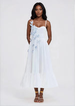 Flutter Poplin Butterfly Midi Dress – Off White Flutter Poplin Butterfly Midi Dress – Off White