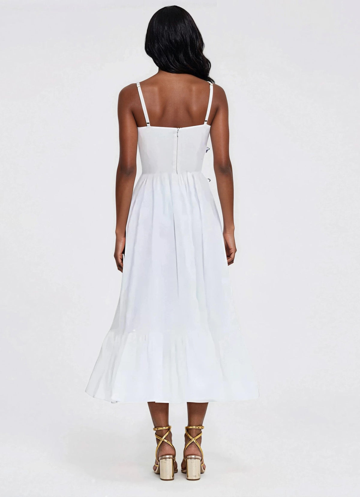 Flutter Poplin Butterfly Midi Dress – Off White Flutter Poplin Butterfly Midi Dress – Off White