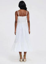 Flutter Poplin Butterfly Midi Dress – Off White Flutter Poplin Butterfly Midi Dress – Off White