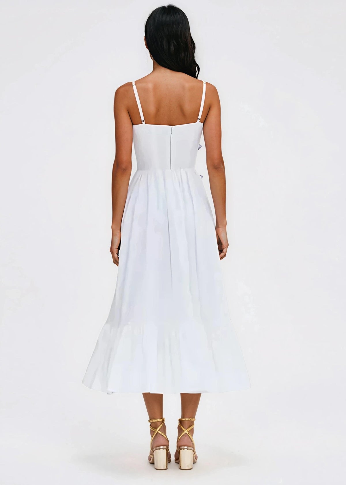 Flutter Poplin Butterfly Midi Dress – Off White Flutter Poplin Butterfly Midi Dress – Off White