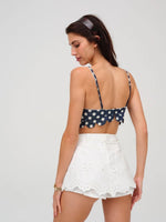 For Love & Lemon - Daisy Eyelet Denim Skort