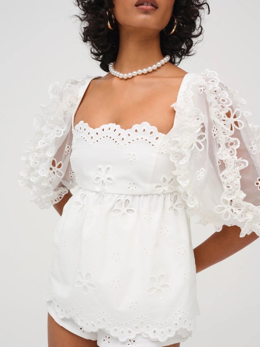 For Love & Lemon - Daisy Eyelet Top