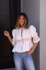Free People - White Forever Young Top - FINAL SALE