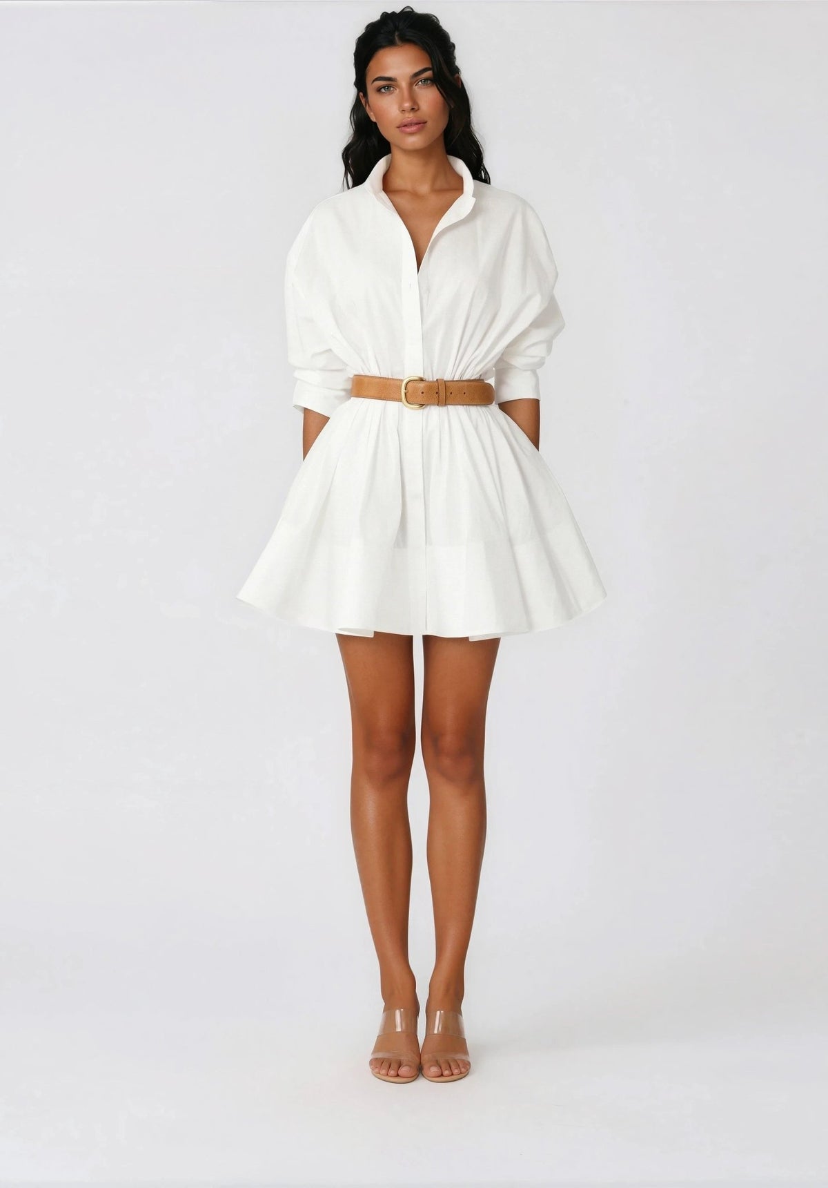 Hattie Shirt Dress – White Hattie Shirt Dress – White