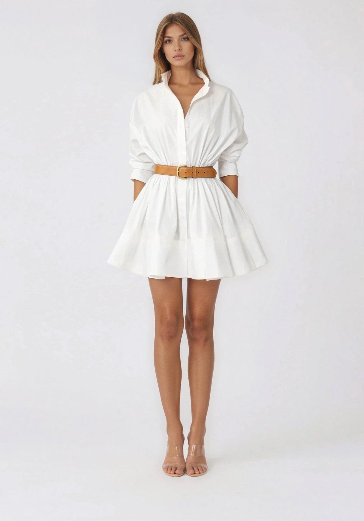 Hattie Shirt Dress – White Hattie Shirt Dress – White