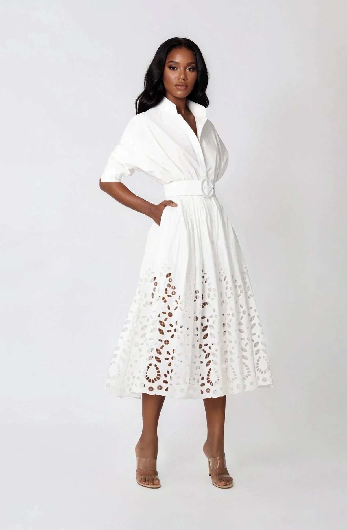 Hayden Shirt Dress – White Hayden Shirt Dress – White