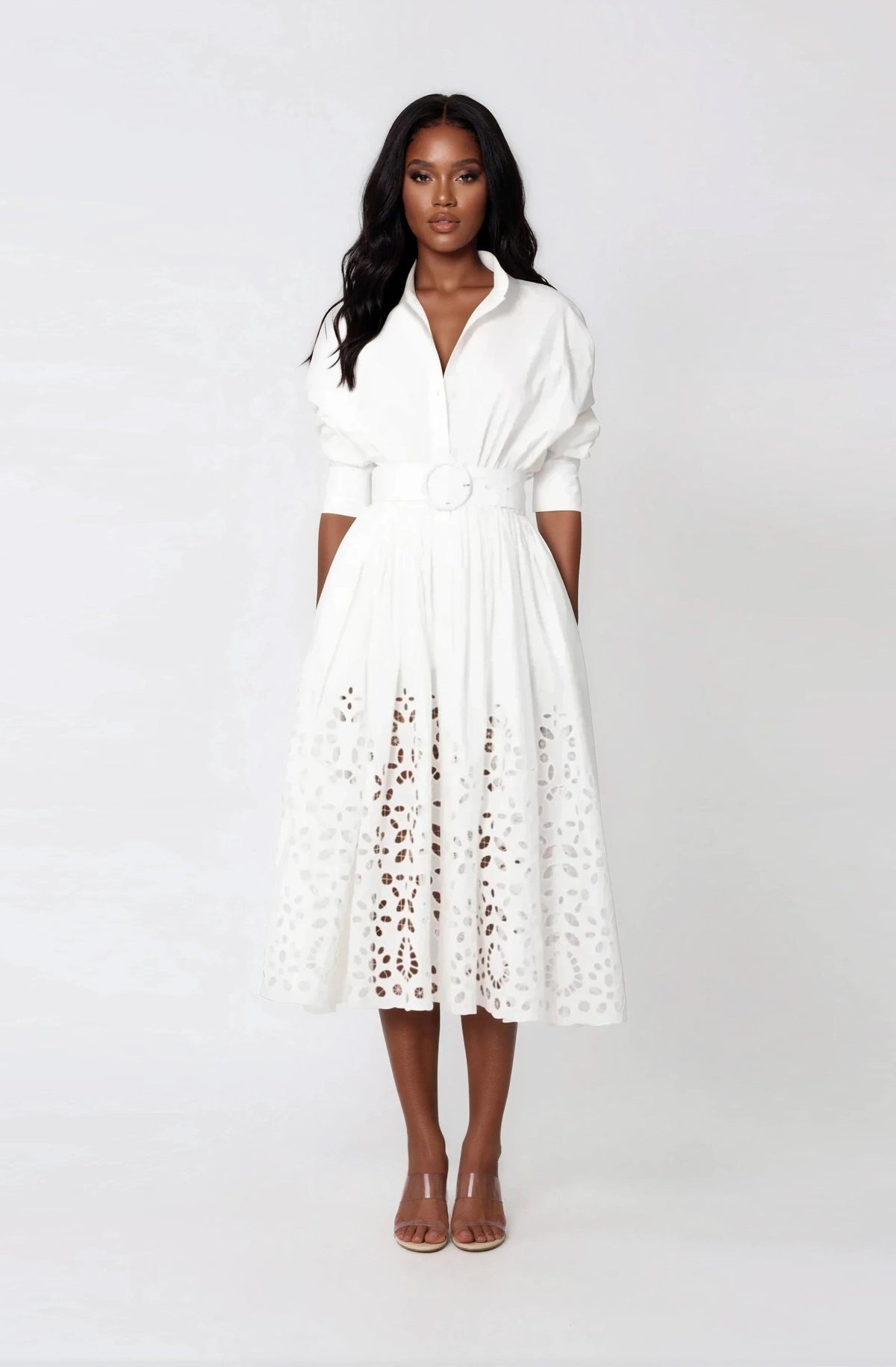 Hayden Shirt Dress – White Hayden Shirt Dress – White