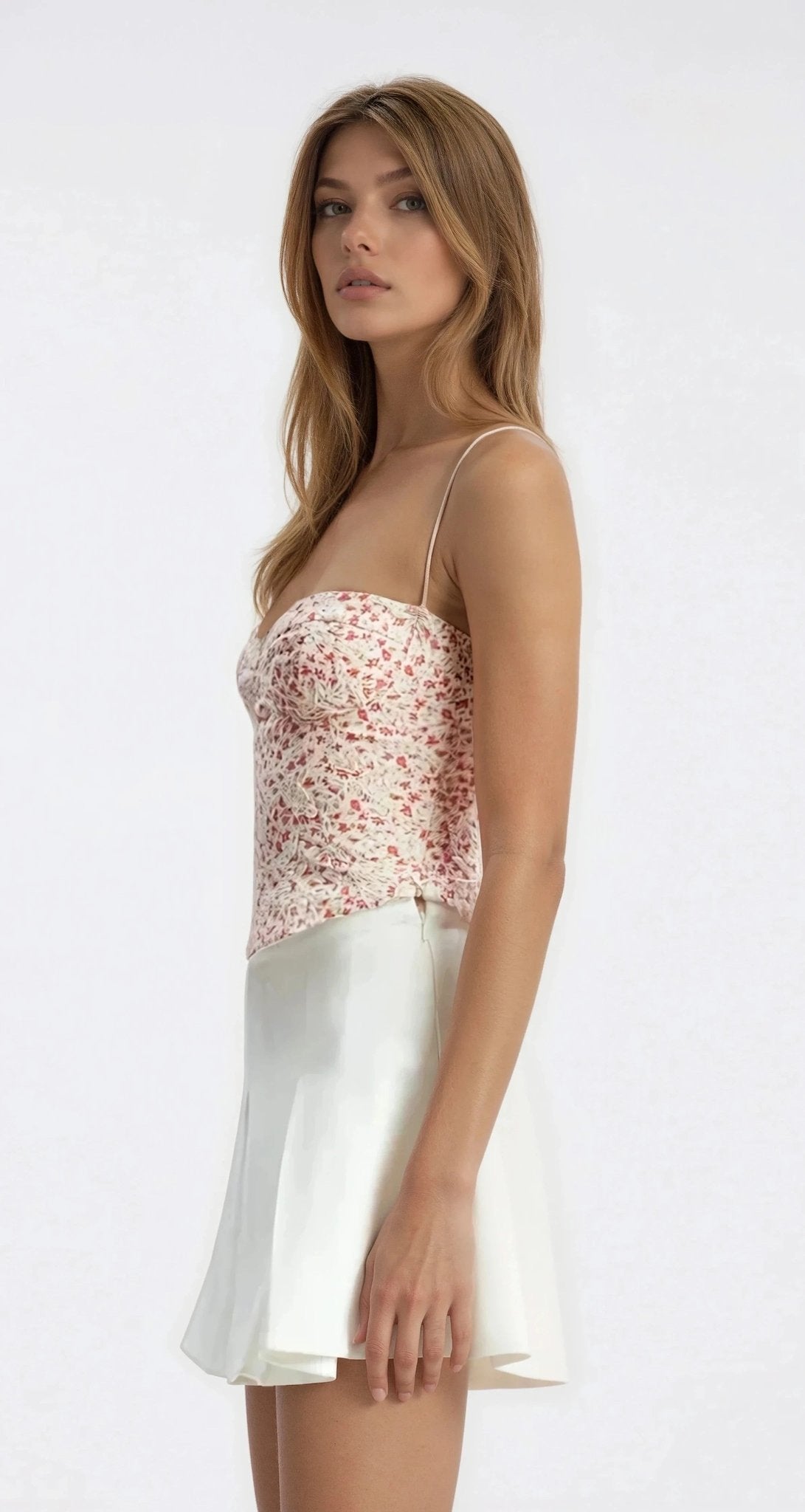 Helenia Pleated Skort – Orchid White (Final Sale) Helenia Pleated Skort – Orchid White (Final Sale)