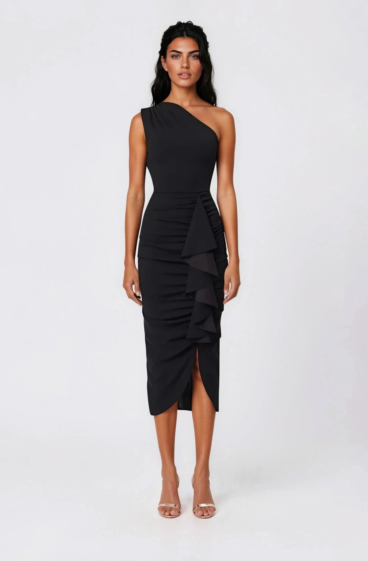 Jade Midi Dress - Black Jade Midi Dress - Black